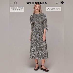 Cheetah Print Shirred Dress